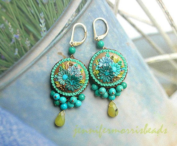 Vintage polymer clay earrings ideas