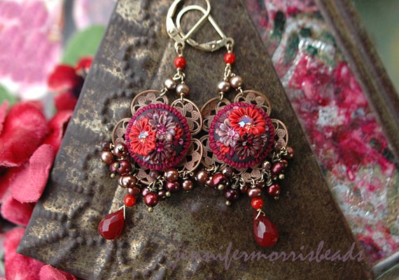 vintage polymer clay earrings