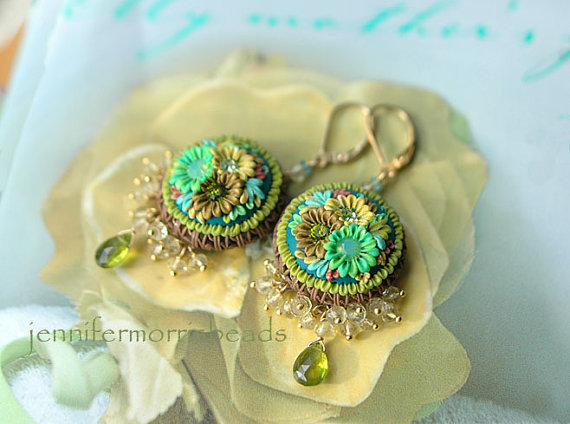 vintage polymer clay earrings