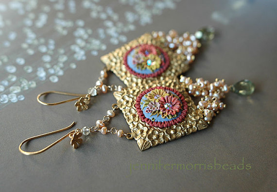 Vintage polymer clay earrings ideas