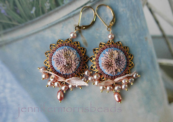 Vintage polymer clay earrings ideas