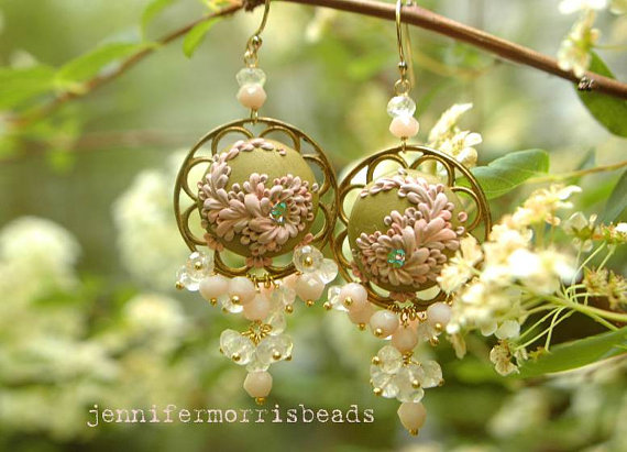 Vintage polymer clay earrings ideas