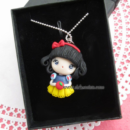 Polymer clay doll pendants