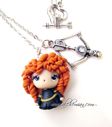 Polymer clay doll pendants