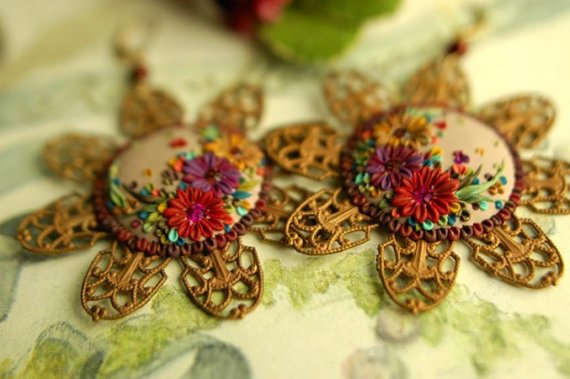 vintage fimo earrings