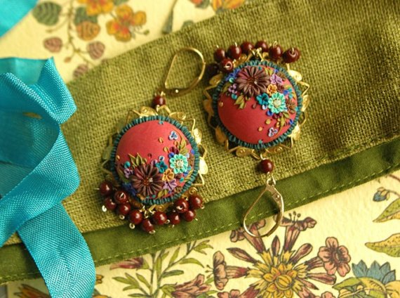 Vintage polymer clay earrings ideas