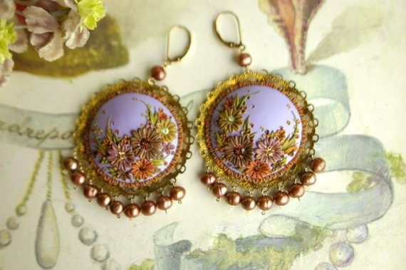 Vintage polymer clay earrings ideas