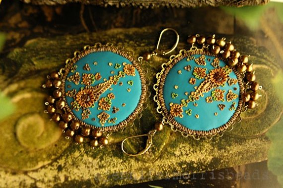 Vintage polymer clay earrings ideas