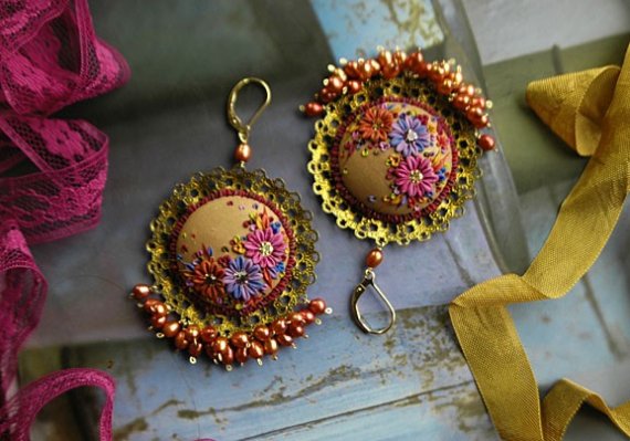 Vintage polymer clay earrings ideas