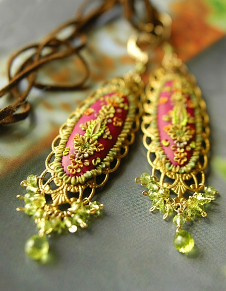 Vintage polymer clay earrings ideas