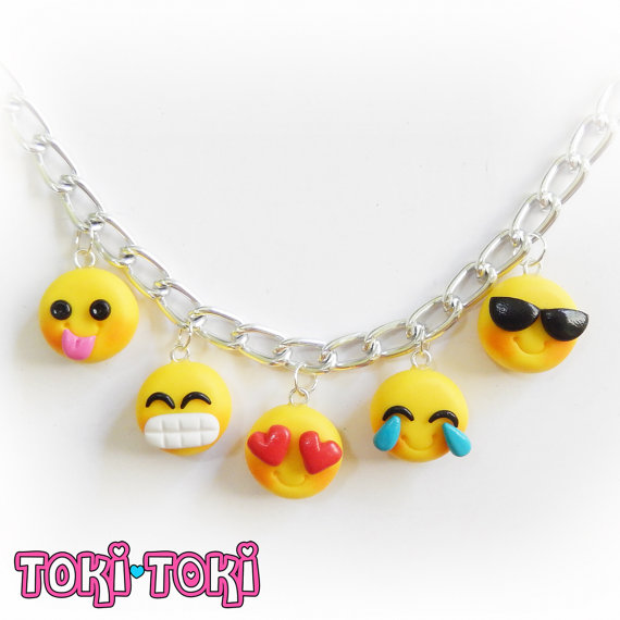 fimo / polymer clay Emoji charm bracelet