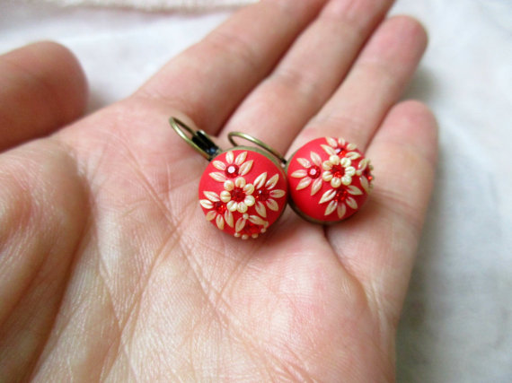 polymer clay earrings fimo studs