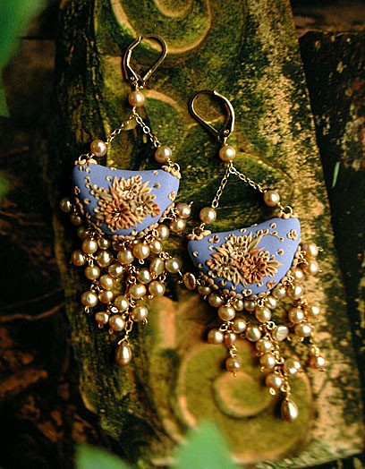 Vintage polymer clay earrings ideas