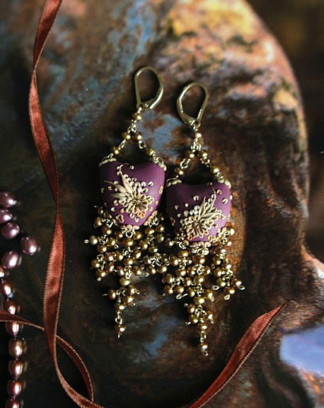 Vintage polymer clay earrings ideas