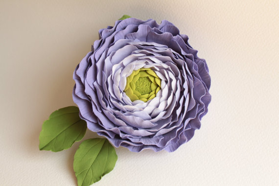 polymer clay flower - Ranunculus