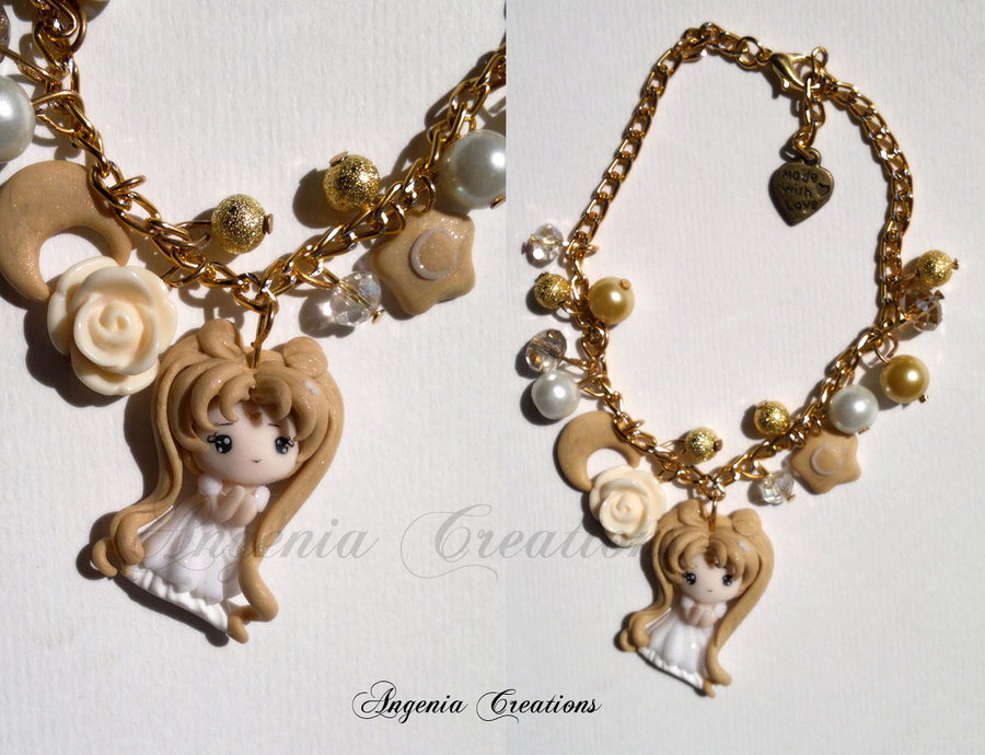 serenity_bracelet Polymer clay Sailor Moon figurine