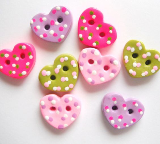 Polymer clay buttons