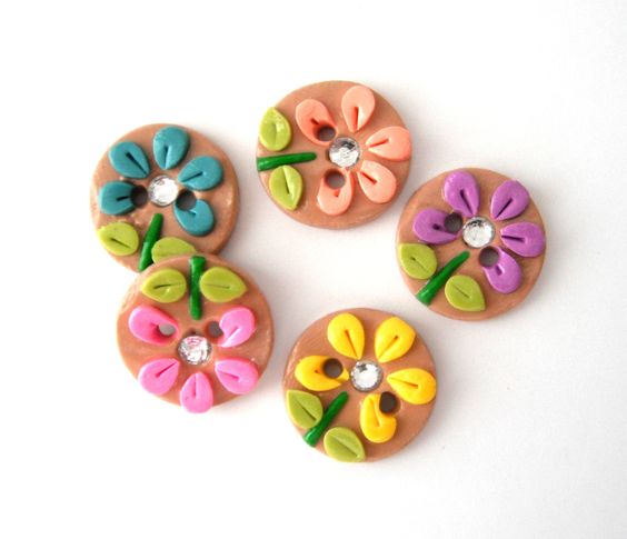 polymer clay buttons