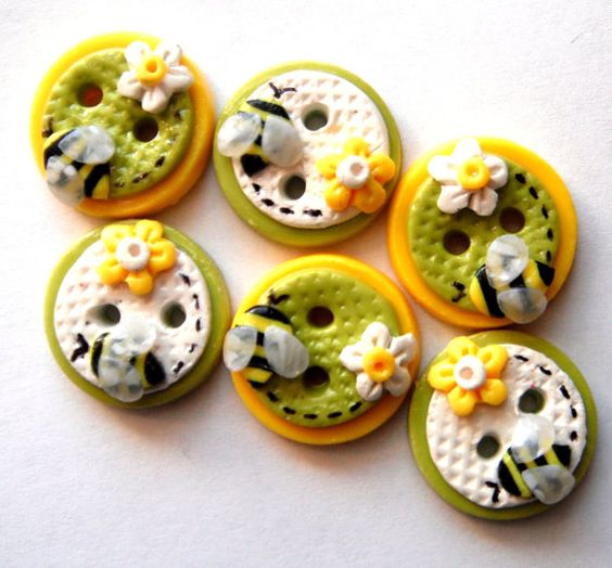 polymer clay buttons