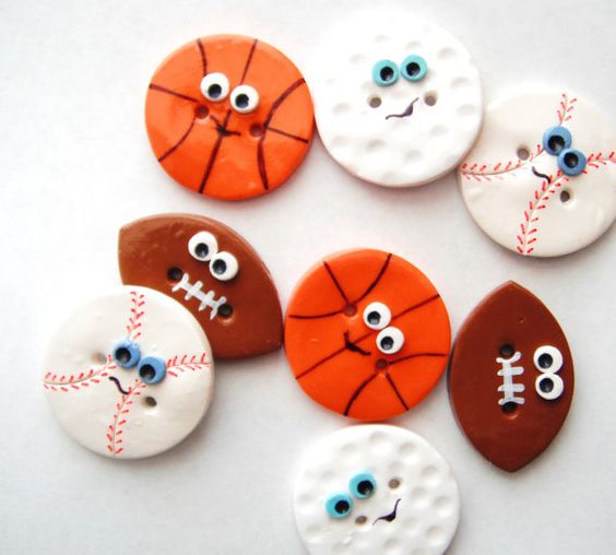 Polymer clay buttons