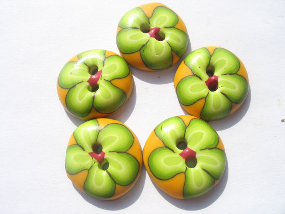 Polymer clay buttons
