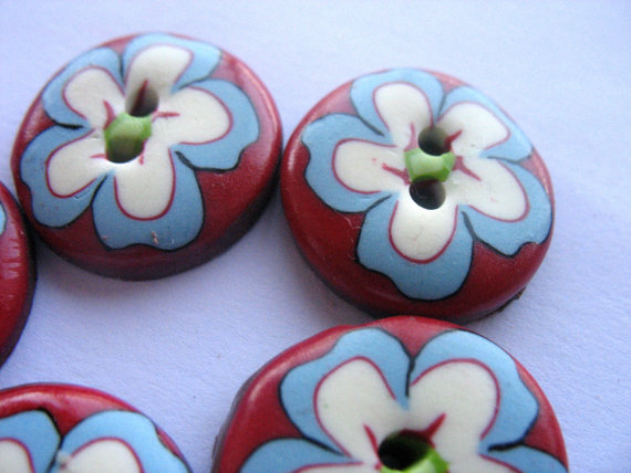Polymer clay buttons