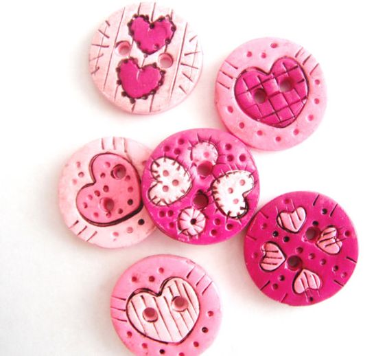 Polymer clay buttons