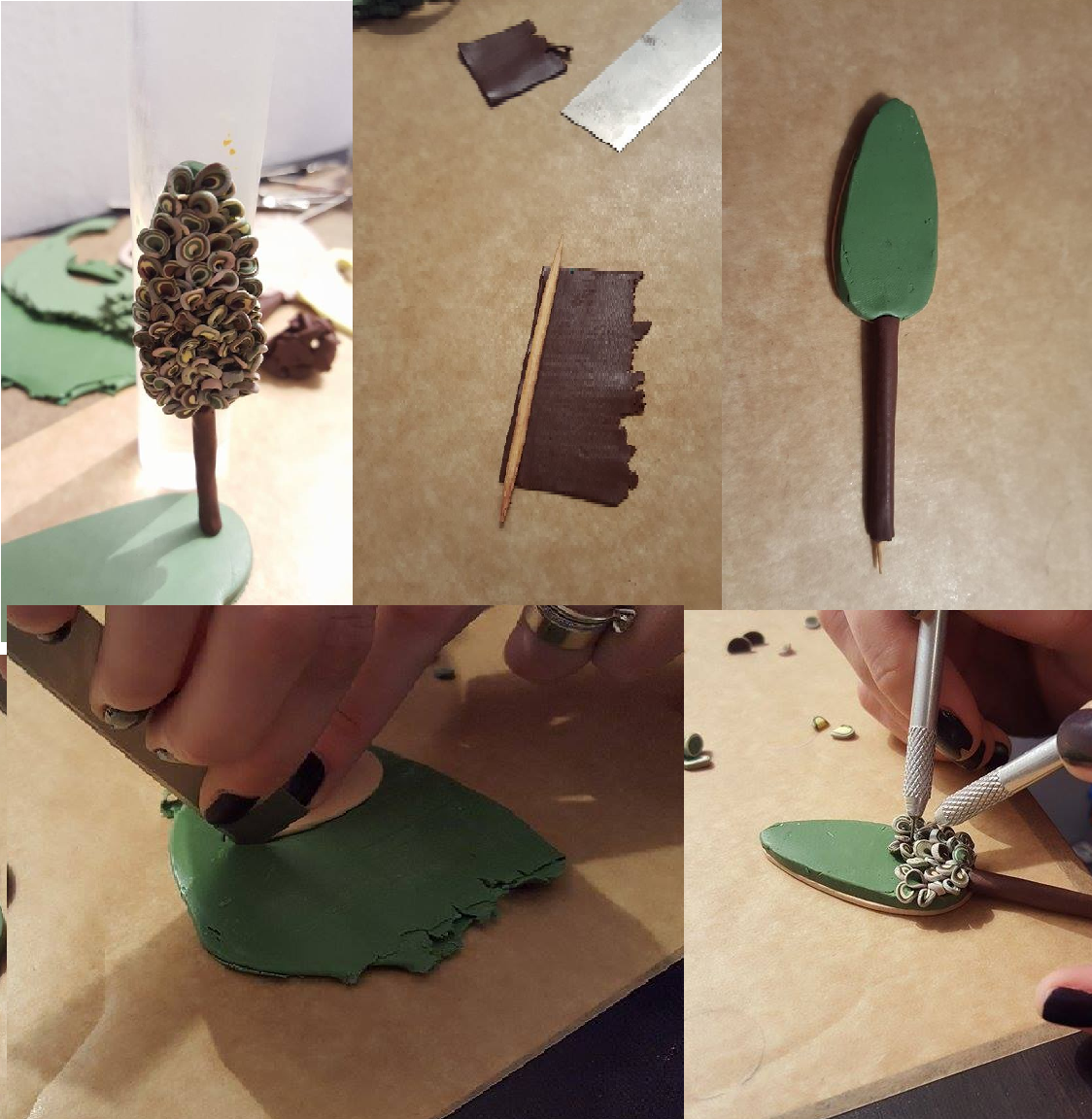 Polymer clay tree tutorial