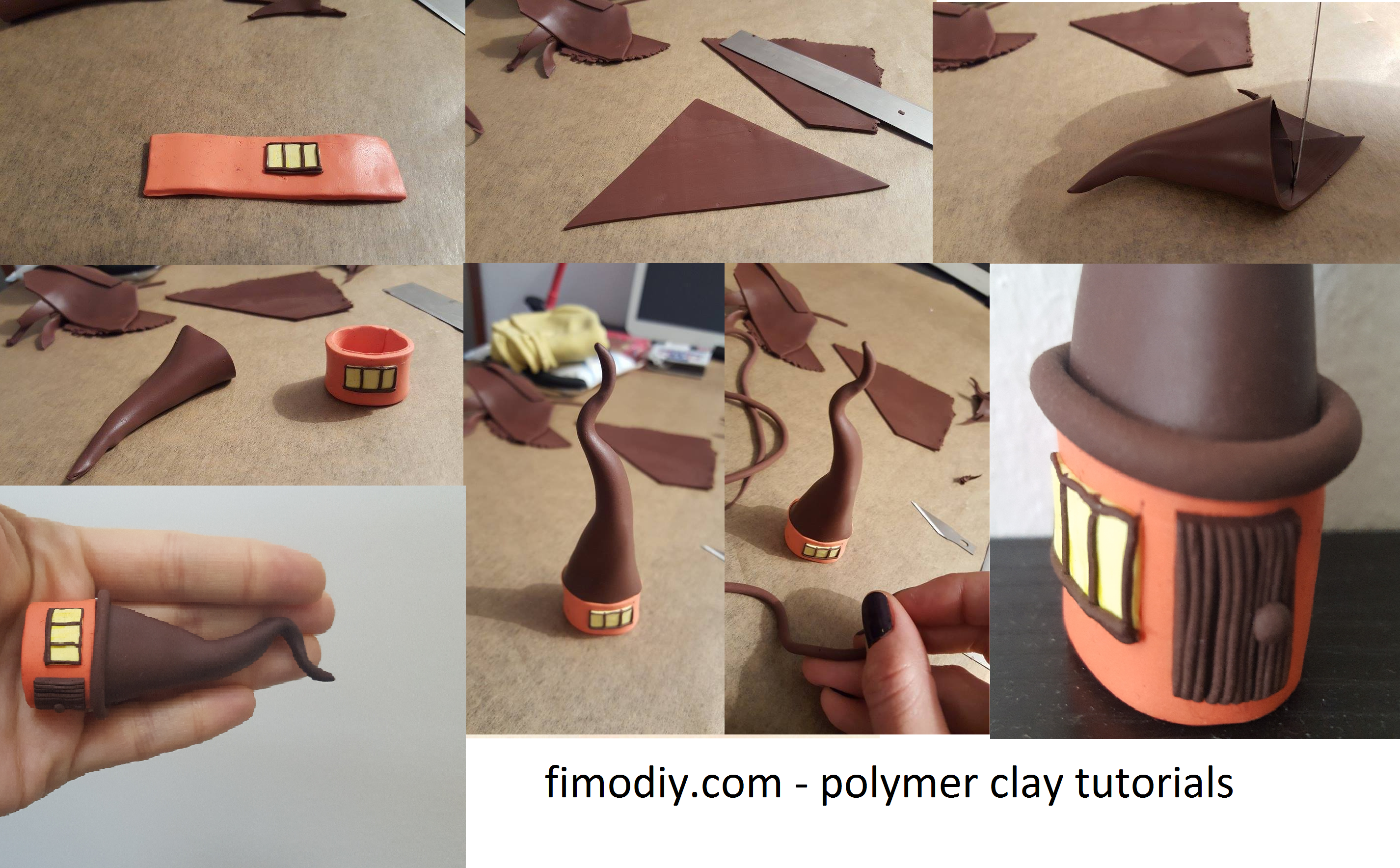 Polymer clay fairy house tutorial
