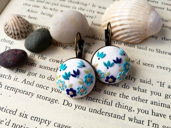 40 Polymer clay colorful earrings ideas