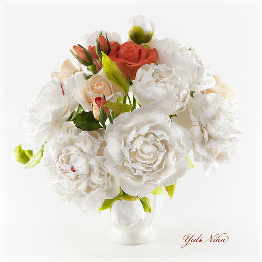 Bouquet with peonies and roses 1