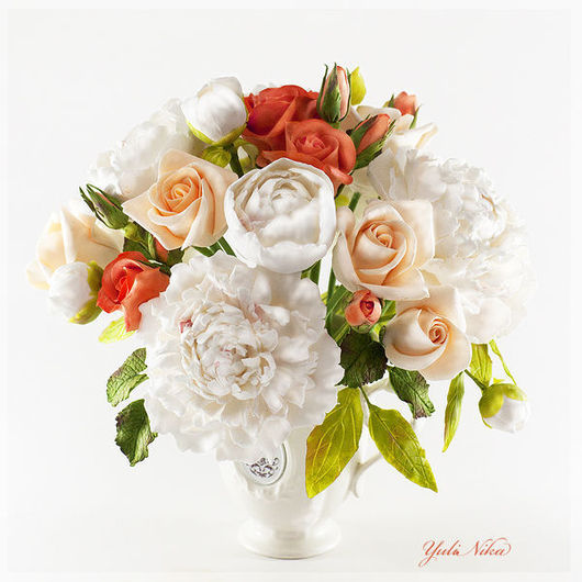 Bouquet with peonies and roses 3