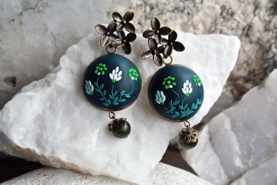 40 Polymer clay colorful earrings ideas