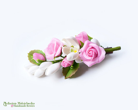 33 Polymer clay romantic hair accessories