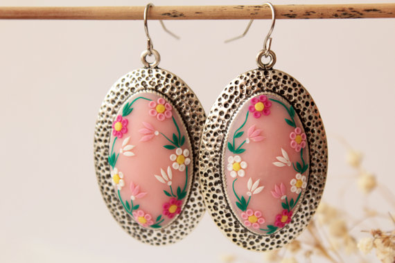40 Polymer clay colorful earrings ideas