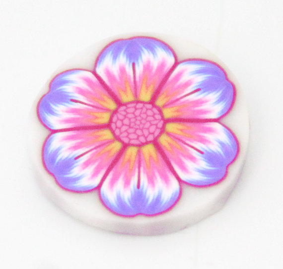 Polymer Clay cane, Flower Cane , millefiori Cane , Unbaked cane , Polymer Cane, Pink and purple Cane