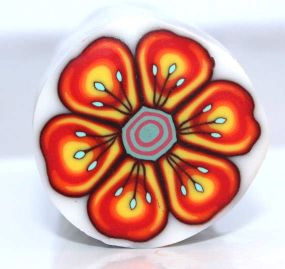 Polymer Clay cane, Flower Cane , millefiori Polymer Cane