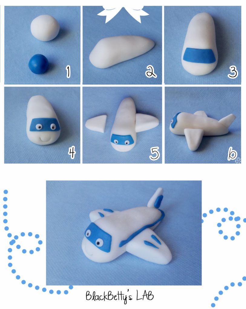 polymer clay airplane step by step tutotial