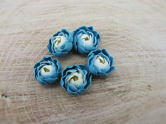 Polymer clay flower beads