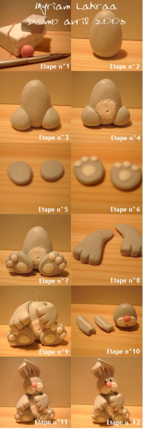 Polymer clay bunny tutorial