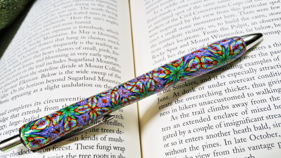 polymer clay colored pen - canes