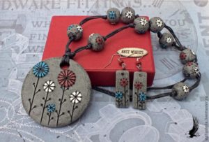 Polymer clay simple necklace tutorial