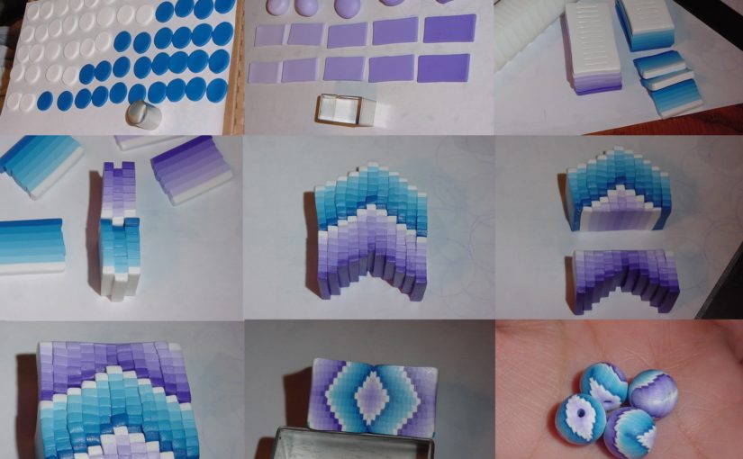 Polymer clay gradient beads tutorial