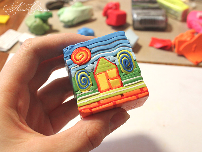 Polymer clay house cane tutorial