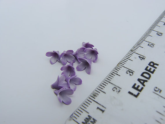 polymer clay lilac flowers