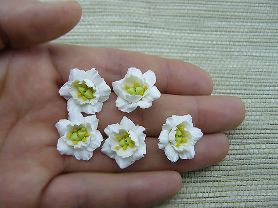 Polymer clay flower beads