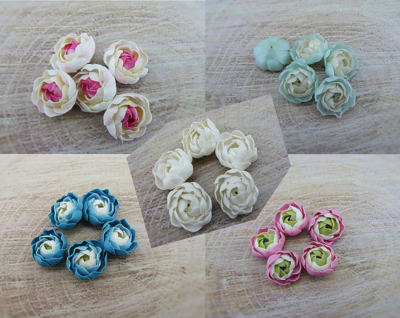 polymer clay ranunculus flowers