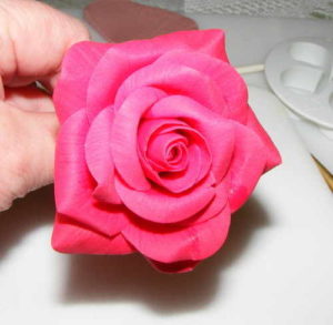 Polymer clay rose tutorial
