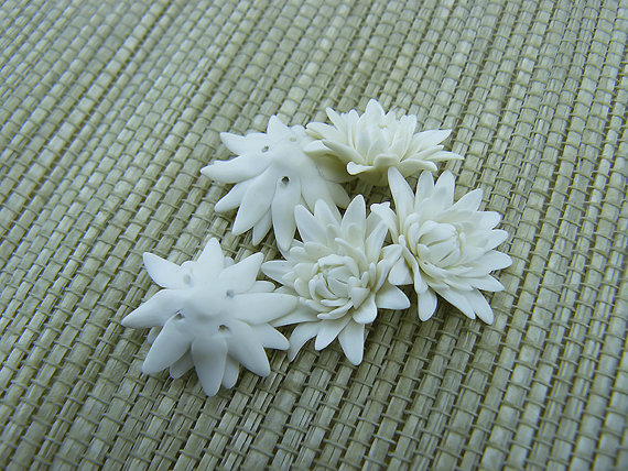 Polymer clay flower beads