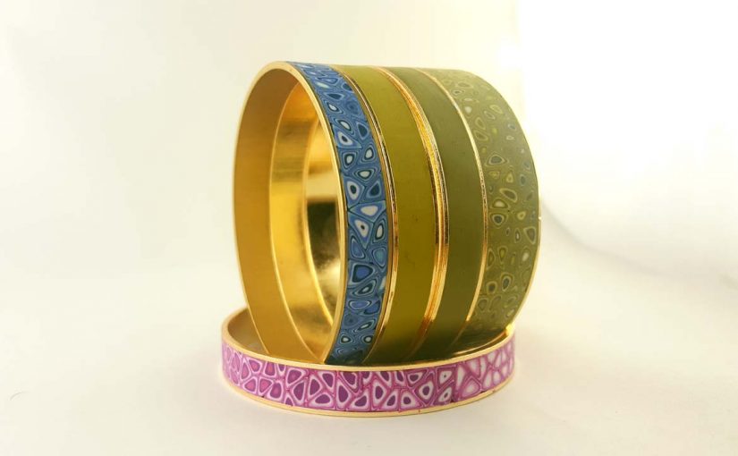 Gorgeous polymer clay canes bracelets and rings for this summer
